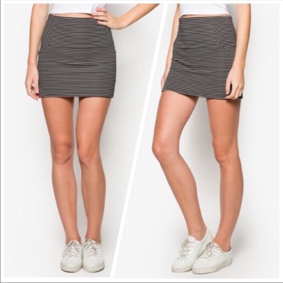 Topshop Dresses & Skirts - TOPSHOP High Rise A-Line Striped Mini Skirt